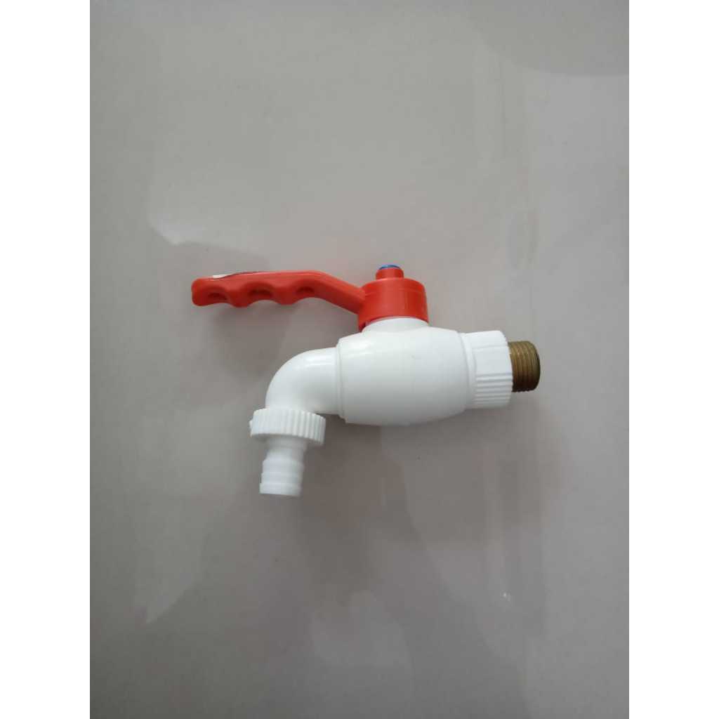 Kran Tembok Pvc Jumbo IGm 1/2 dan  3/4 Kran air Tanam