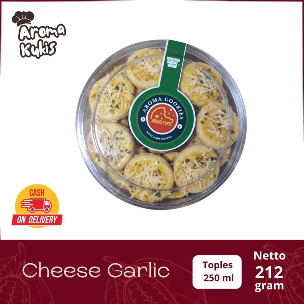 

AromaKukis Cheese Garlic Premium 212 gram Kue Kering