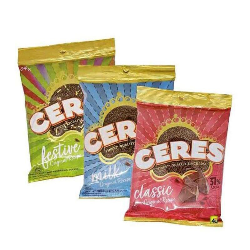 

CERES MESES COKLAT CLASIC / MILK /FESTIVE 80 GRAM ALL VARIAN