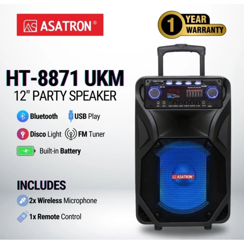 ASATRON Speaker Party HT-8871 UKM 12"