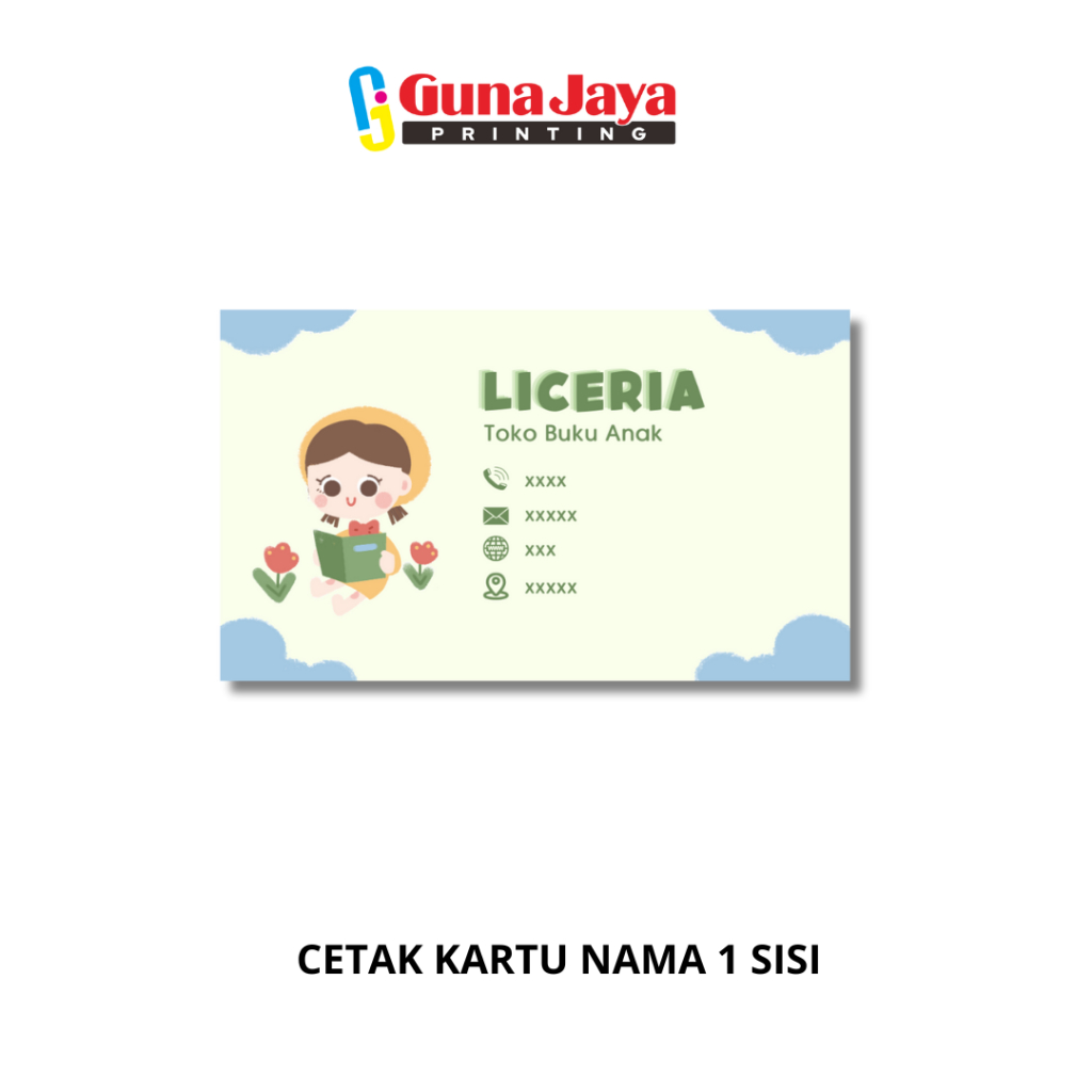 

CETAK KARTU NAMA 1 SISI - KARTU NAMA - FULL COLOR - BUSSINESE CARD - CUSTOM KARTU NAMA