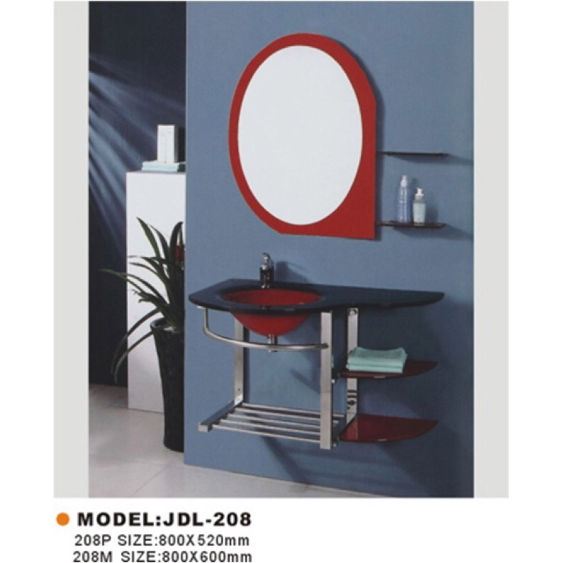 Wastafel Kaca Milano JDL 208 Komplit Set