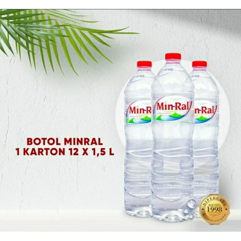 

MINRAL BOTOL 1500 ML 1 DUS 12 BOTOL YA