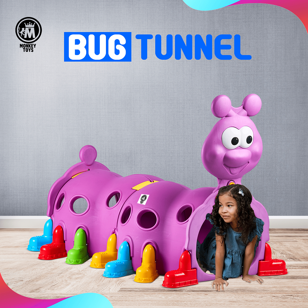 MMonkeyToys Terowongan Bug Tunnel Playground Terowongan Bug Mainan Anak