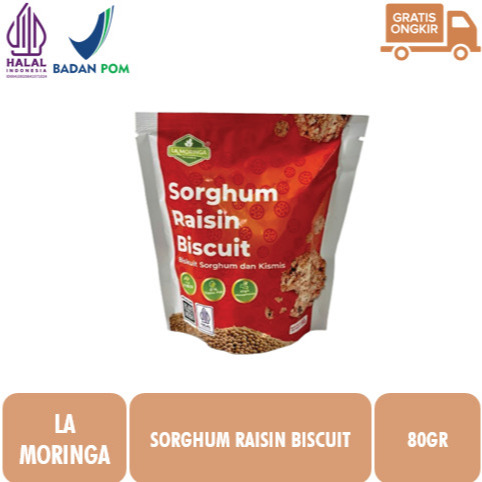 

La Moringa Sorghum Raisin Biscuit 80gr / Camilan Sehat