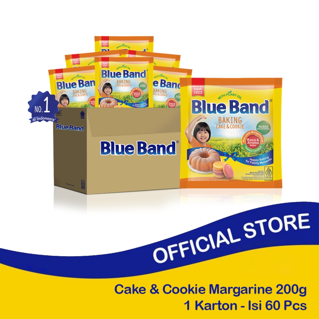 

Blue Band Cake & Cookie 200gr Sachet 1 Karton isi 60pcs