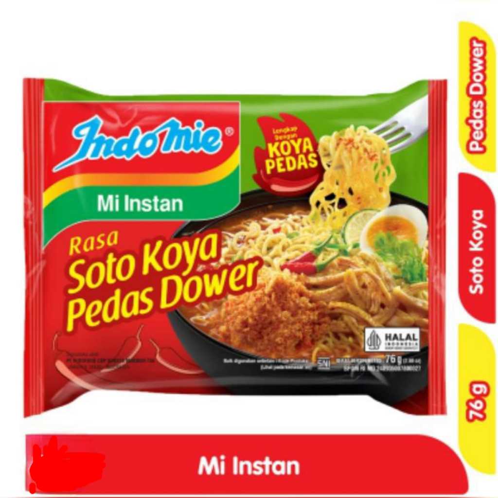 

indomie terbaru rasa soto koya pedas dower 76gr