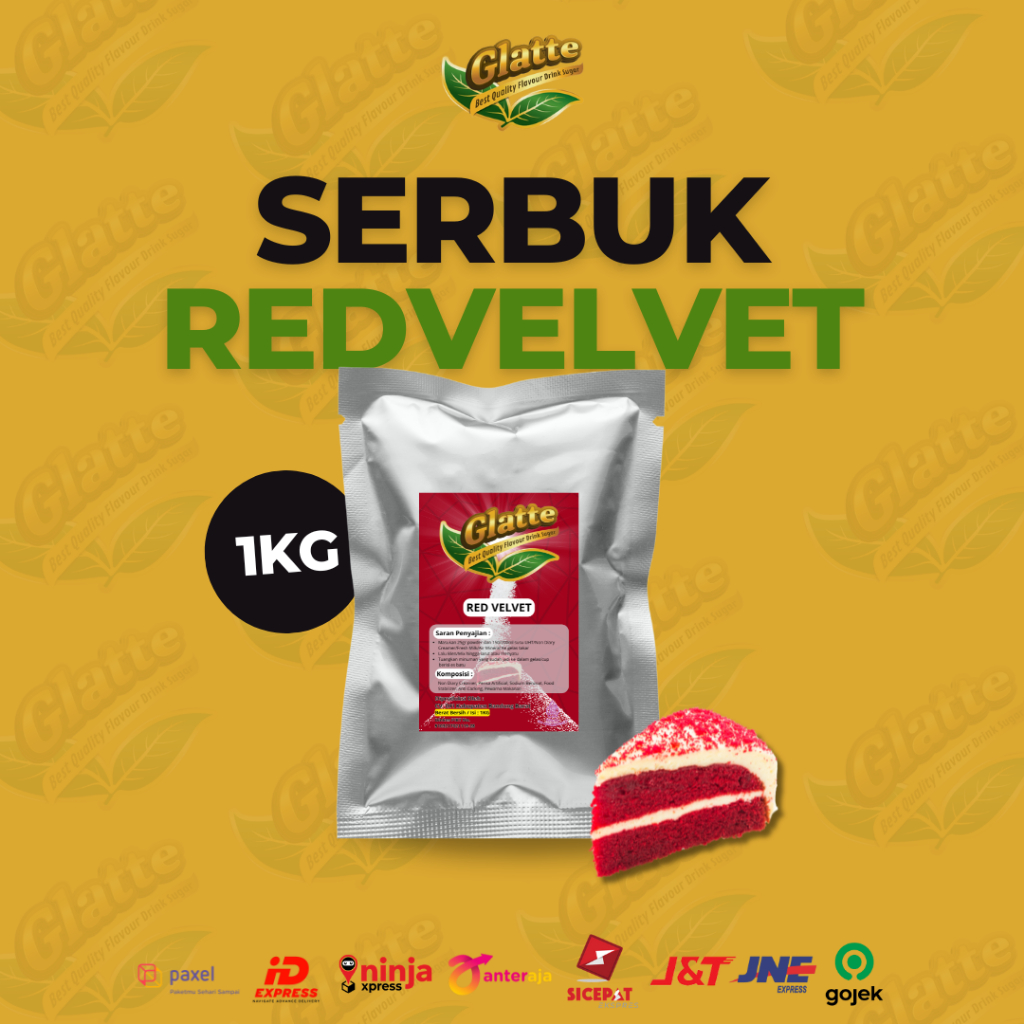 

Serbuk Minuman Red Velvet Glatte / Powder Plain Glatte Red Velvet