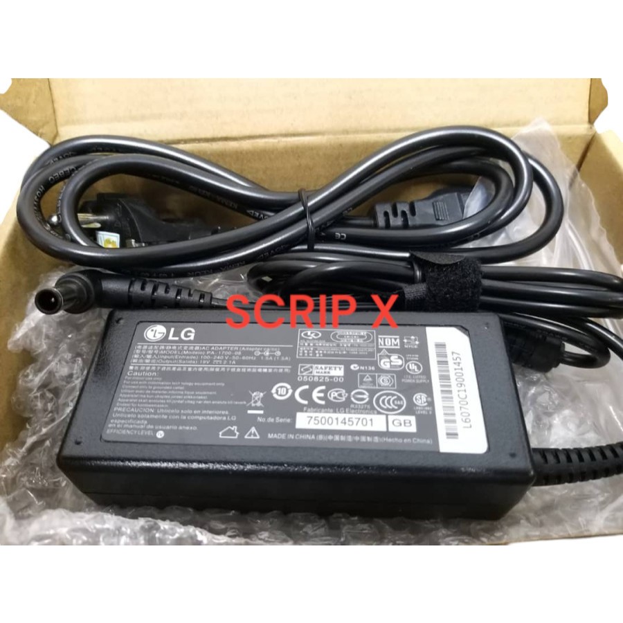 ADAPTOR TV LG Dan Monitor LG 19V 1.3A +KABEL POWER