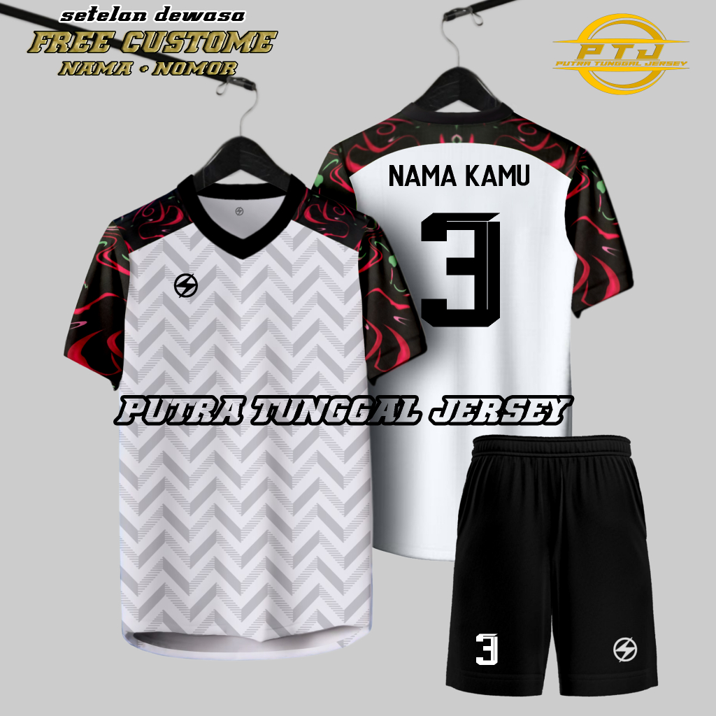 Baju Bola Dewasa Geratis Sablon Nama Dan Nomor Punggung Baju futsal Printing Jersey Bola Volly terbe