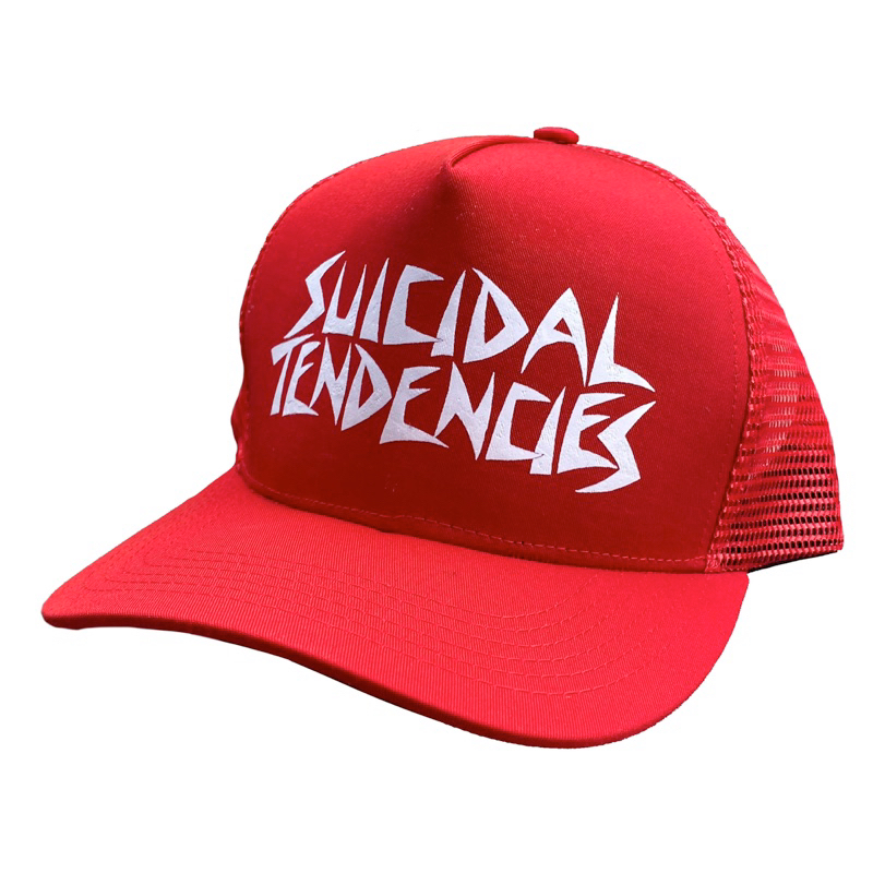 TOPI TRUCKER SUICIDAL TENDENCIES HARDCORE MERAH