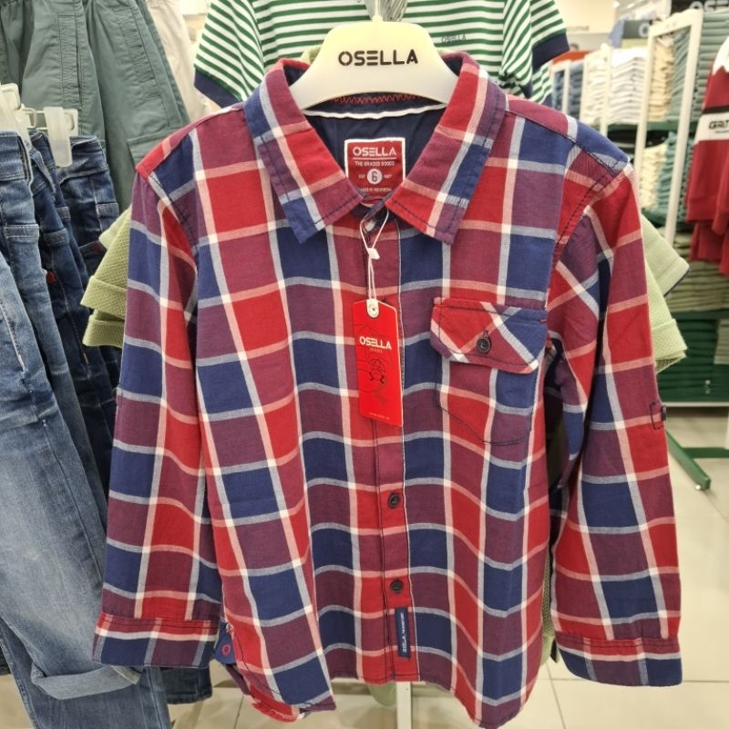 Osella Baju Anak Laki laki Kemeja Lengan Panjang