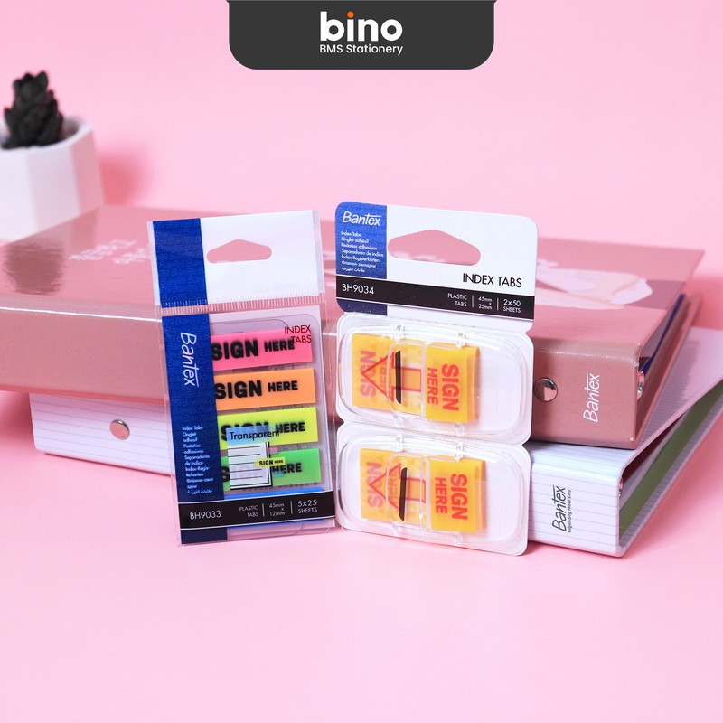 

[BMS Tangerang] Bantex Sign Here Index Tab Plastik Warna Warni BH90XX