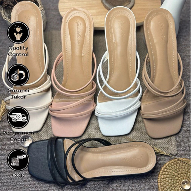 Vivinice Ibiza Sandal Wanita Heels / Hak 2 Cm