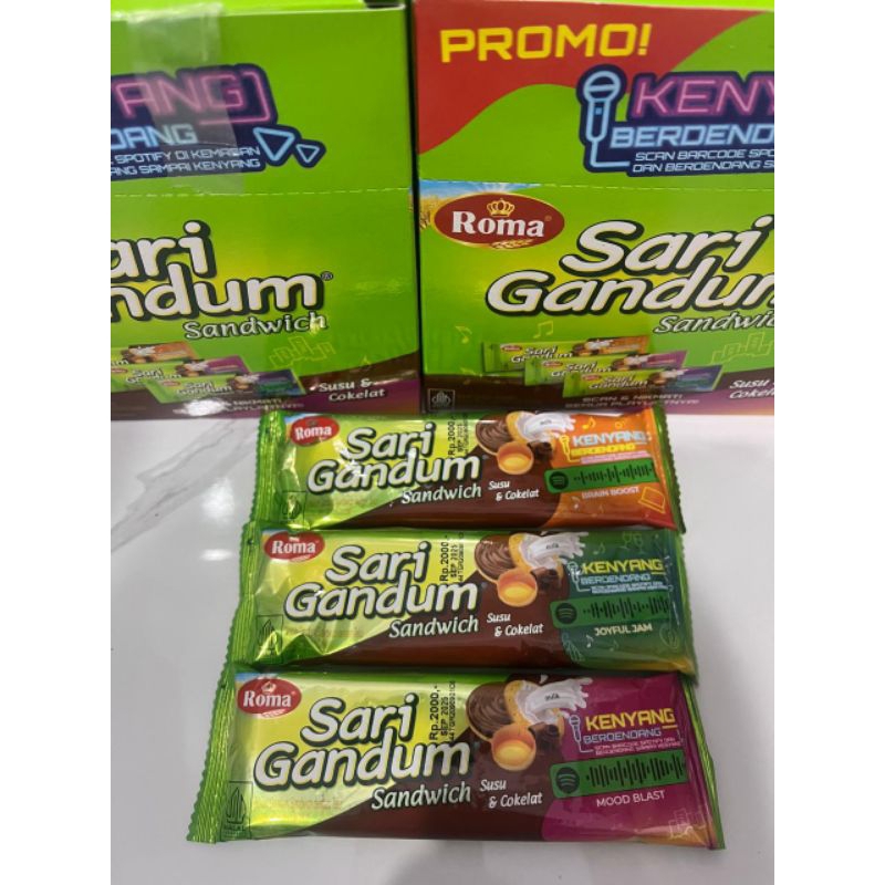 

ROMA SARI GANDUM SANDWICH SUSU DAN COKELAT (isi 12pcs/box)