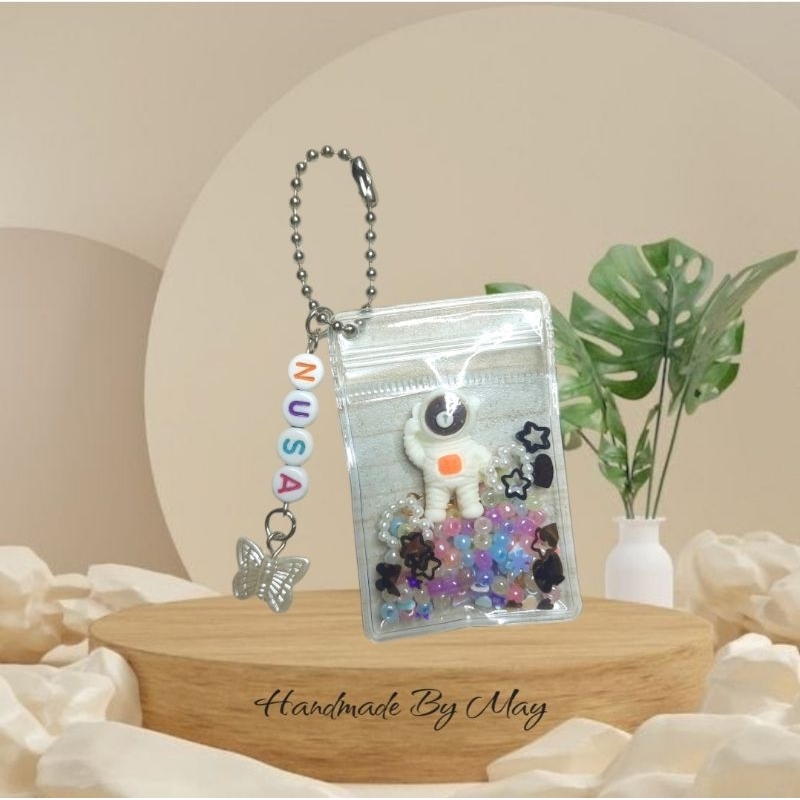 Bagcharm Sachet Custom Nama | Keychain Sachet | Gantungan Sachet Lucu