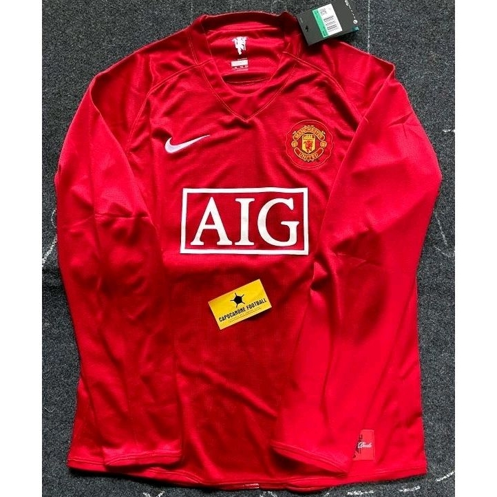 BAJU JERSEY MU MANCHESTER UNITED RETRO 2008 2009 2007 2006 08 09 07 06 HOME PANJANG LONGSLEEVE LS