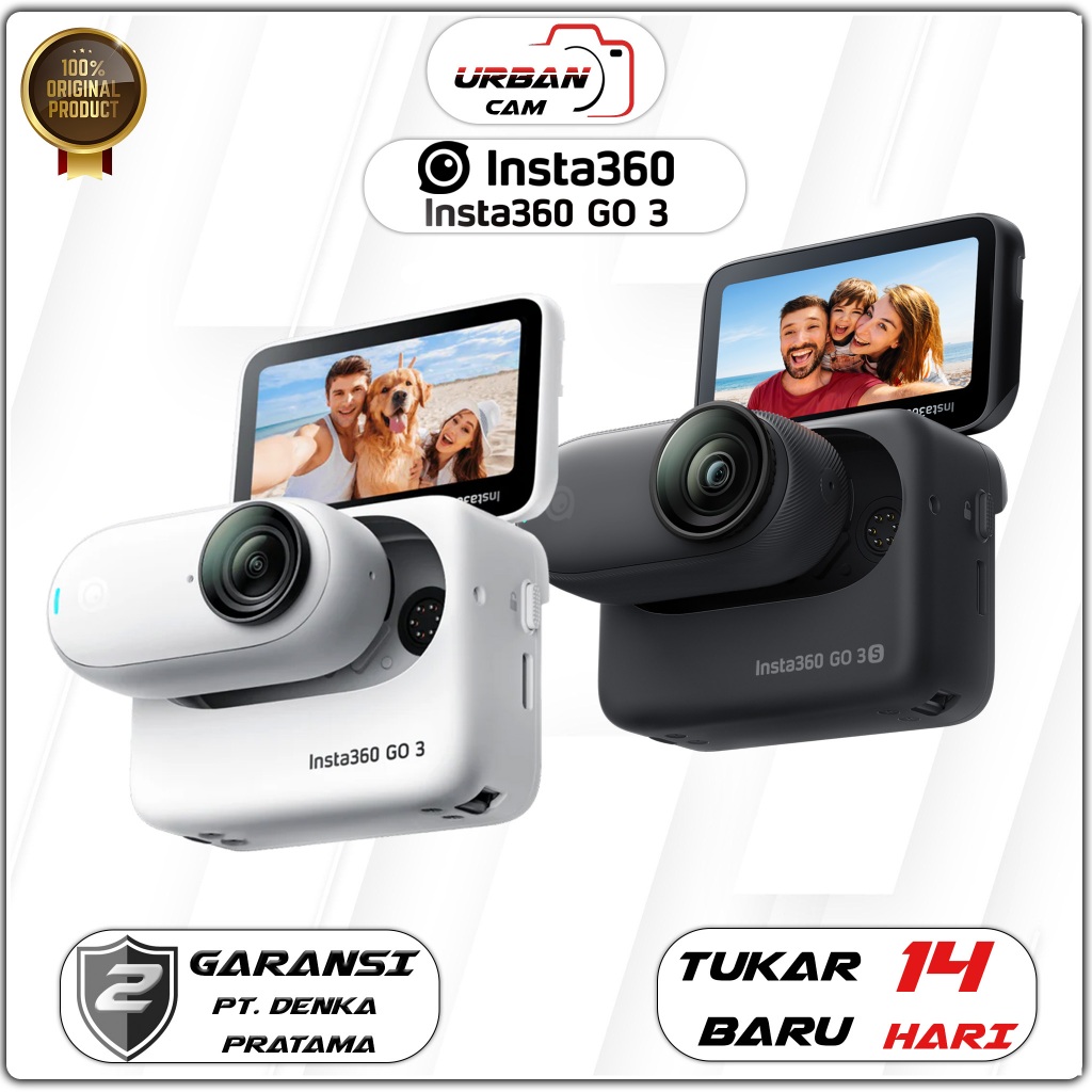 Insta360 GO 3 Action Camera - Kamera Aksi 12MP, 4K 30fps, IPX8 Waterproof, 32GB Built-in Storage