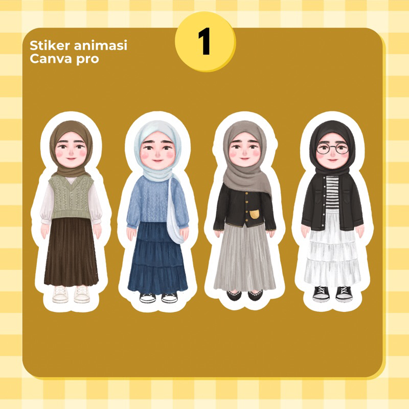 

STIKER LUCU HIJAB VER 1 / CUTE STICKER / STIKER JURNAL / JOURNAL STICKER / STIKER HIASAN / STATIONARY