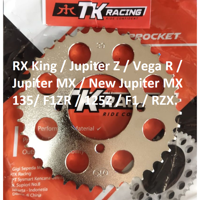 Gear Belakang TK RACING TEBAL 428 Jupiter Z / RX King / Jupiter MX 135 / Vega / F1ZR / 125Z / RXZ / 