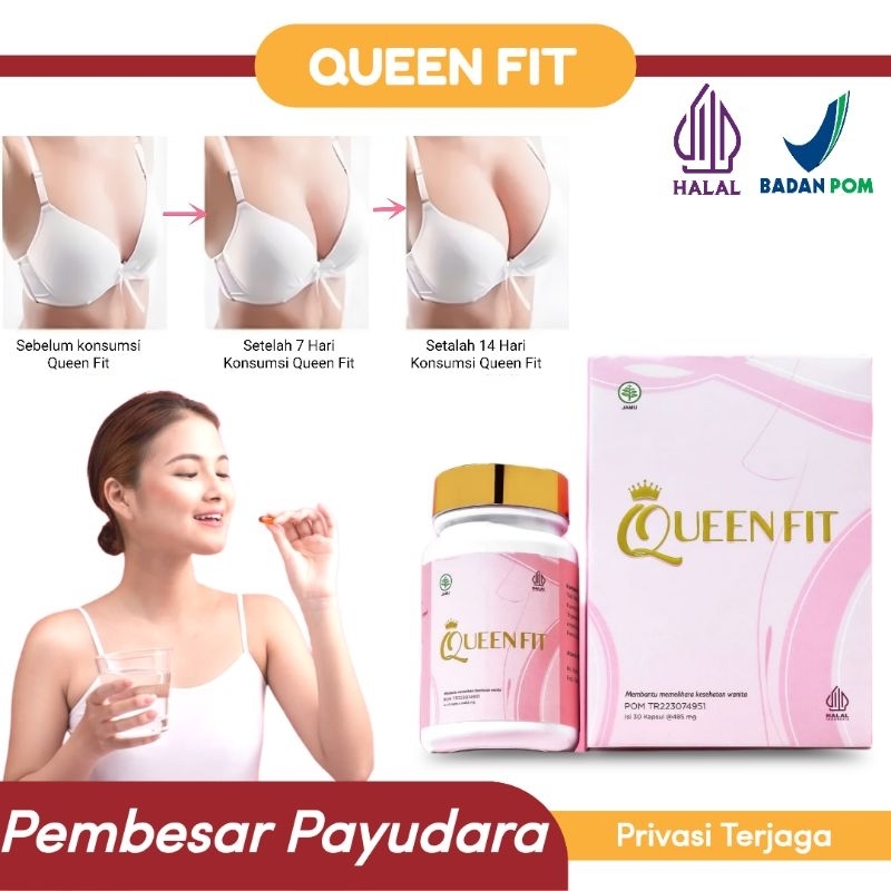 QUEEN FIT FEMALE HORMON ENHANCER - PIL PAYUDARA / PIL MONTOK / PIL PEMBESAR PAYUDARA DAN BOKONG WANI