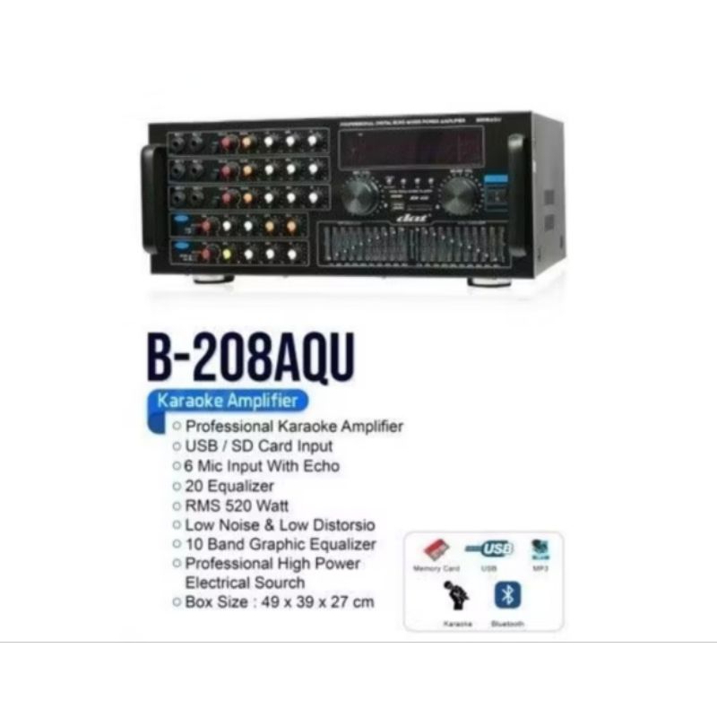 power amplifier dat DA-208 / power amplifier bluetooth