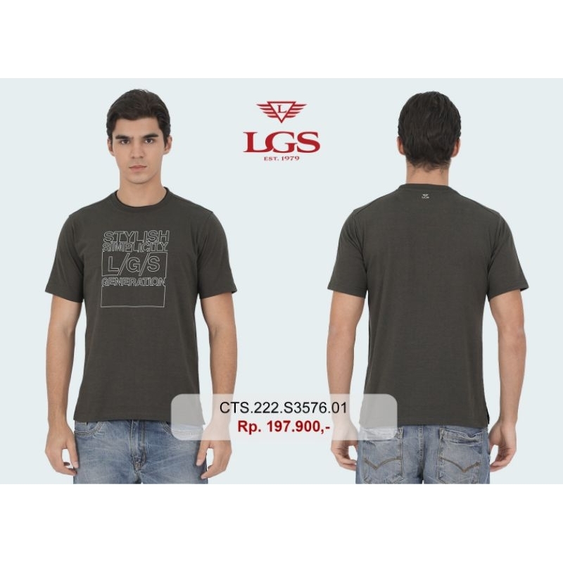 (JUMBO SIZE) T-Shirt Pria LGS ORIGINAL Regular Fit Khusus XXL