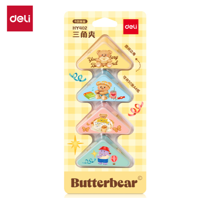 

Deli - Binder Clip Fancy Butterbear BTB 50 Pcs - HY402