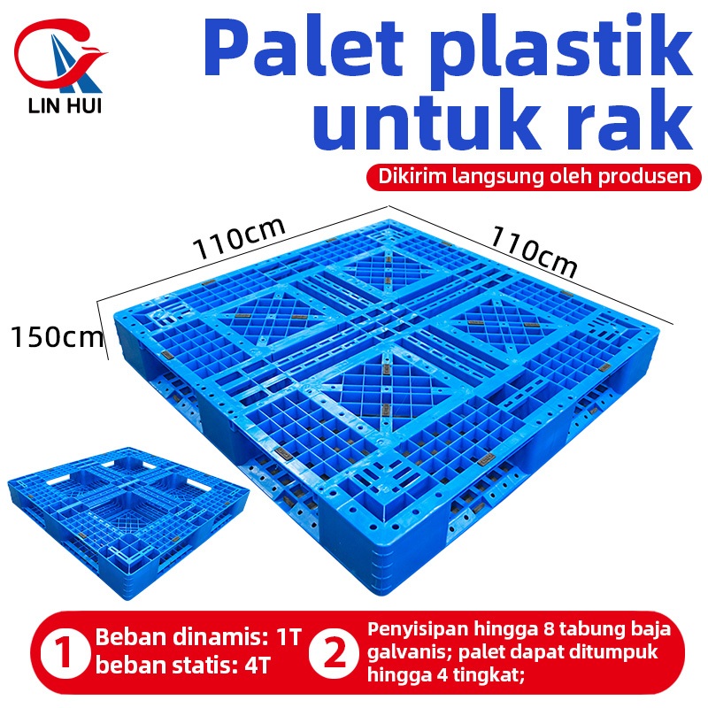 

LIN HUI Palet plastik ukuran 110×110×15cm Palet plastik baru berkualitas tinggi Palet plastik susun forklift