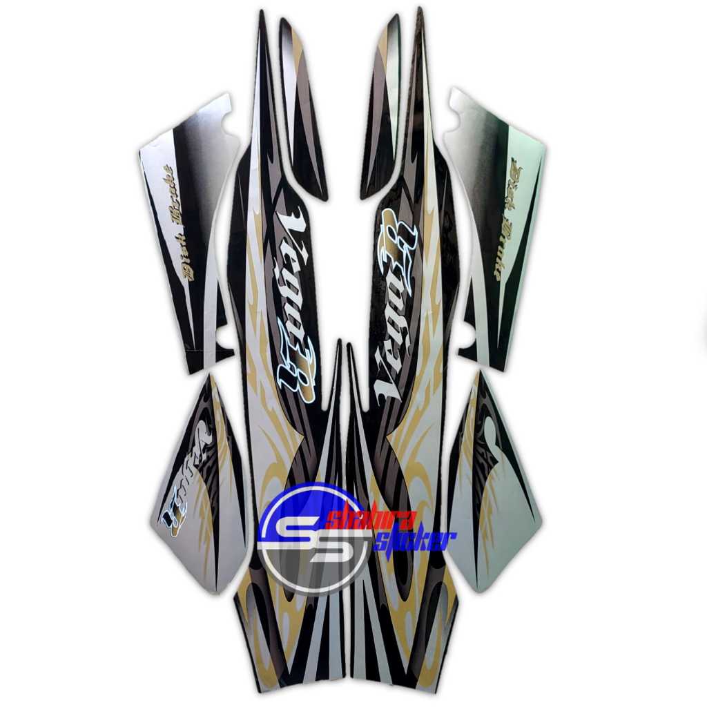 STRIPING MOTOR VEGA R NEW 2008 HITAM STANDAR FULLSET