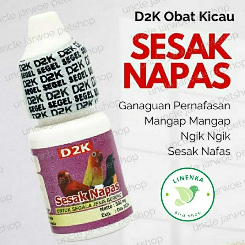 OBAT BURUNG SESAK NAFAS D2K ORIGINAL OBAT GANGGUAN PERNAFASAN BURUNG KICAU