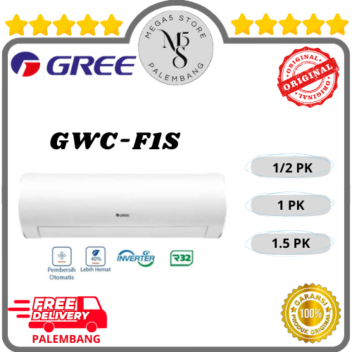 AC Gree Inverter GWC05F1S /GWC09F1S / GWC12F1S AC Gree 1/2PK / 1PK / 1.5PK AC Inverter Gree F1S