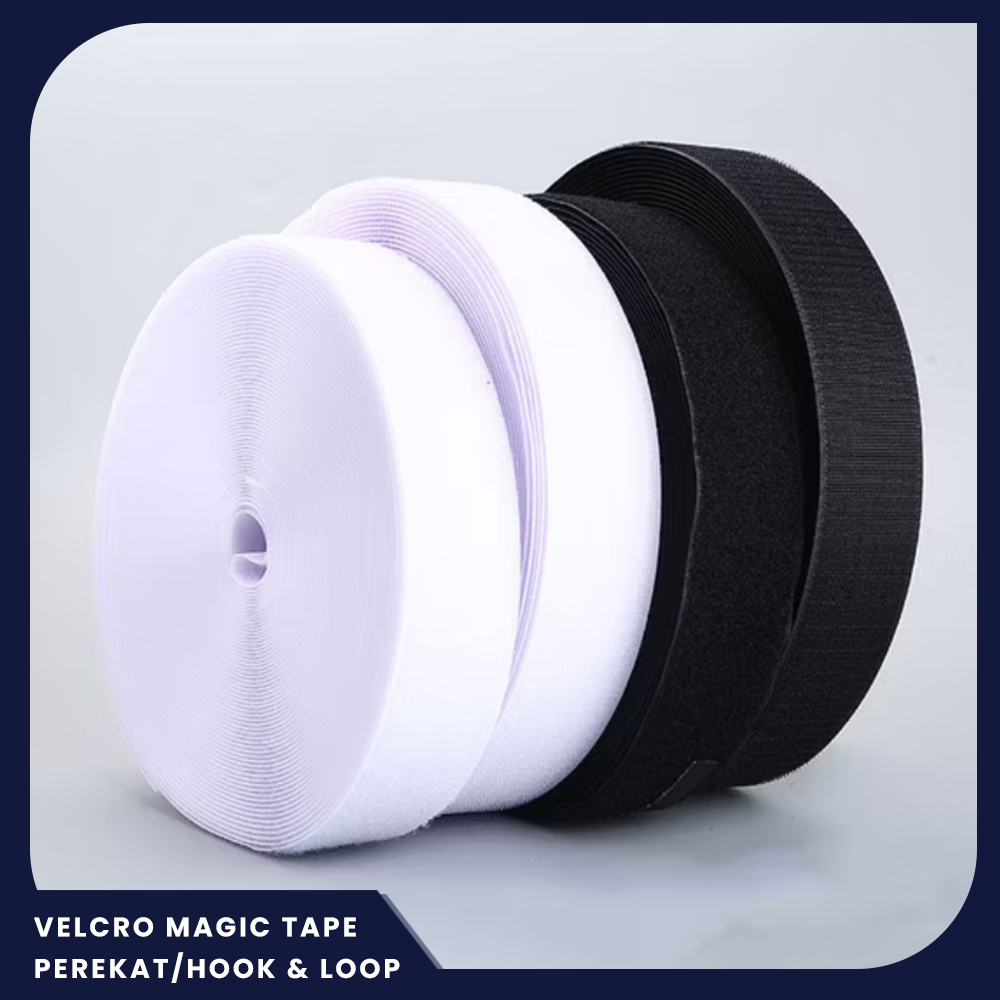 PEREKAT VELCRO MAGIC TAPE KRETEKAN 1 SET (KASAR DAN HALUS) - BAHAN BAKU SOFA/AKSESORIS SOFA/FURNITUR