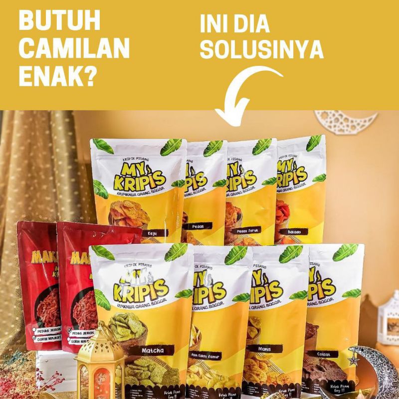 

[ READY-SIAP KIRIM ] KRIPIK PISANG PREMIUM MY KRIPIS 100% HALAL