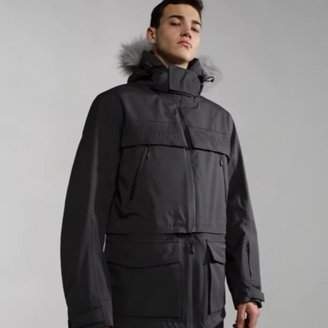 NAPAPIJRI X LUISAVIAROMA Black Jacket Napapijri Ice Cold Jacket Puffer Jacket windproof anti angin a