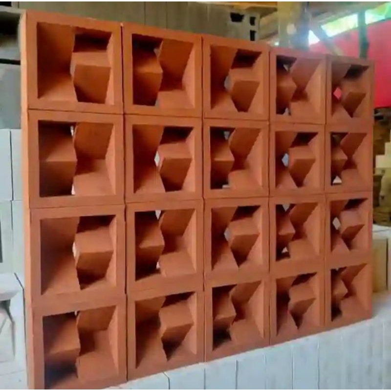 Roster Beton Minimalis, Loster Beton Minimalis, Loster Ventilasi Udara, Motif M Zigzag