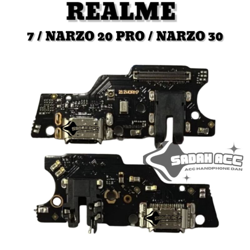 PAPAN CAS / BOARD KONEKTOR PCB REALME 7 / NARZO 20 PRO / NARZO 30 ORIGINAL