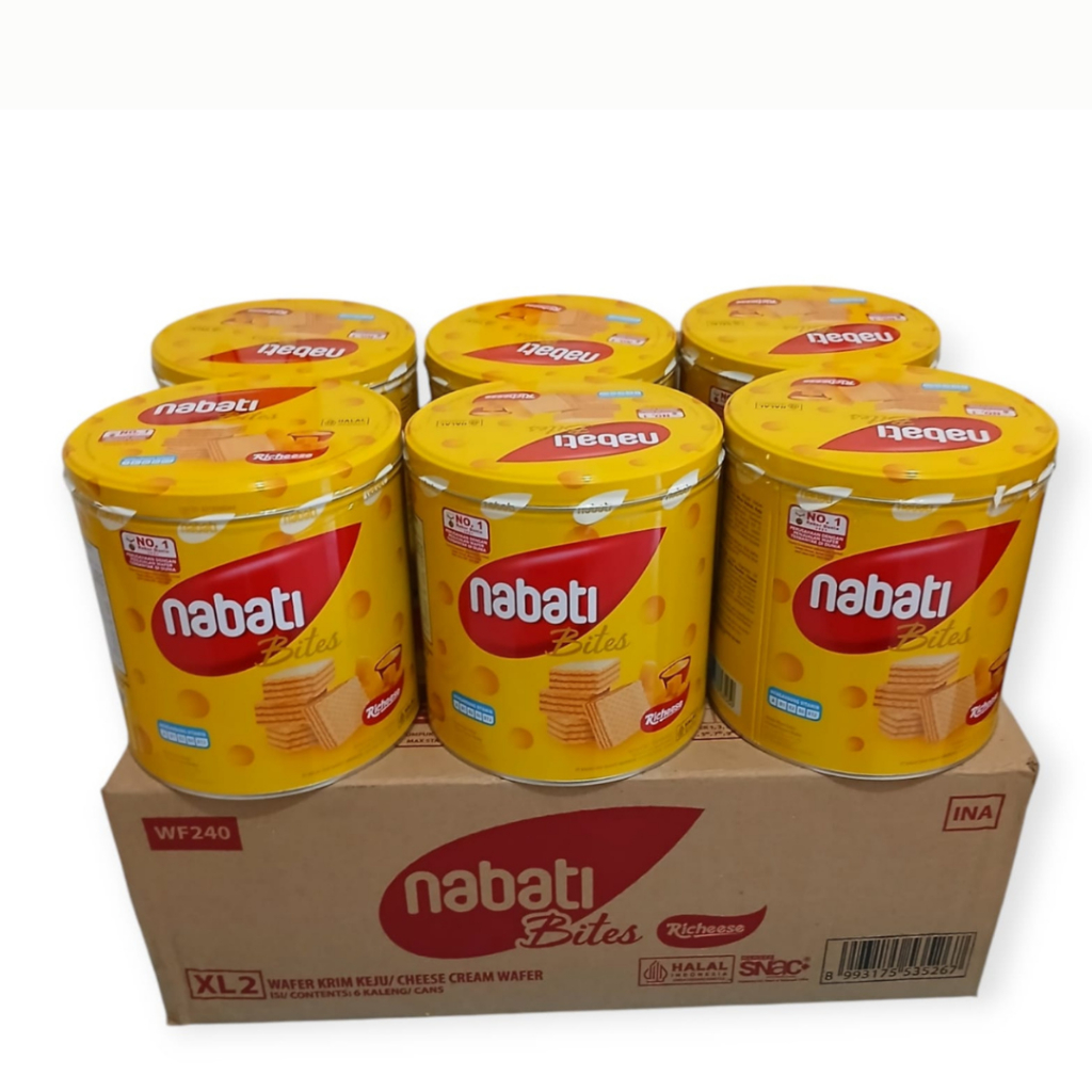 

Nabati Wafer Recheese 1 Dus isi 6 Kaleng @240gr