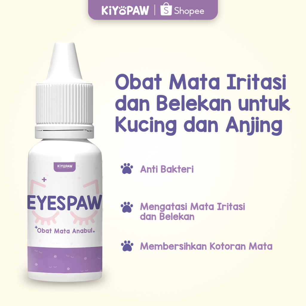 KIYOPAW Obat Tetes Mata Kucing Anjing Obat Mata Belekan Iritasi Kucing Anjing