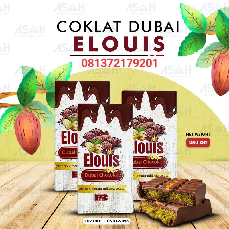 

Coklat Dubai Elouis Pistachio n Lotus