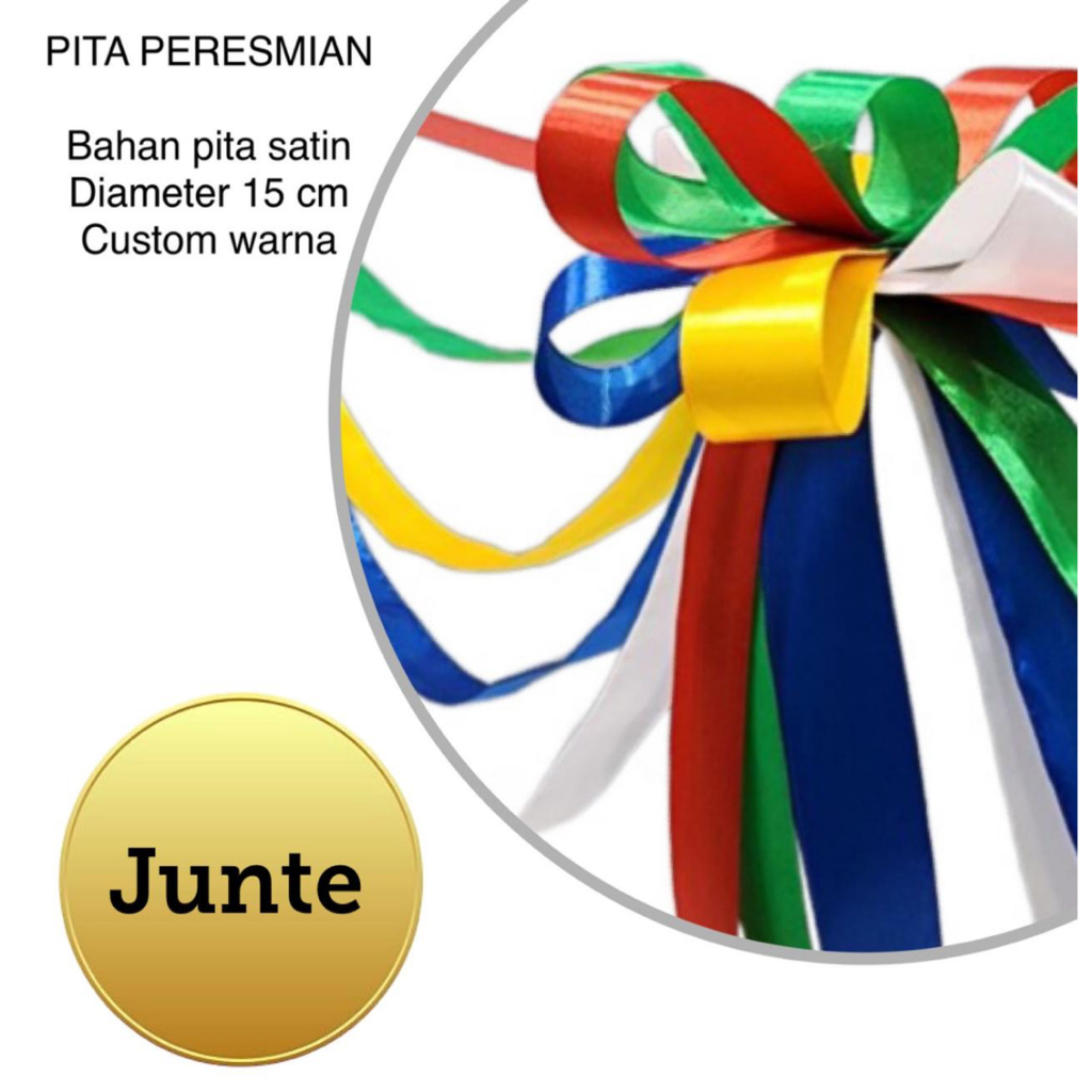 

Pita Peresmian "Junte" Premium Bahan Pita Satin