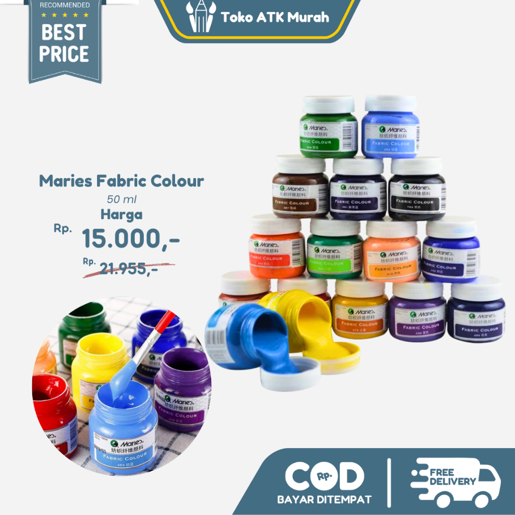 

Maries Fabric Colour 50ml Cat Kain Warna A-1050