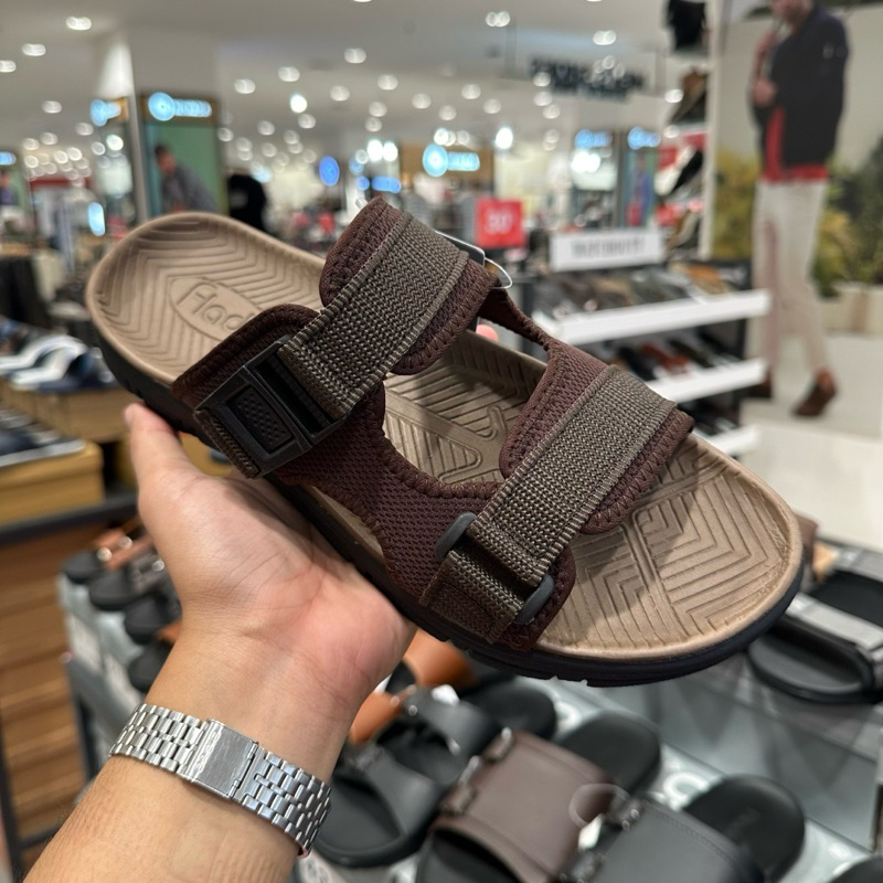 FLADEO Sandal selop pria bahan kulit empuk
