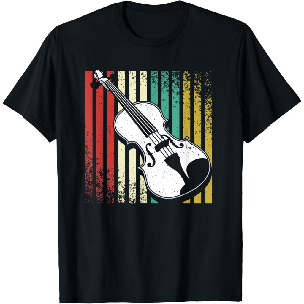 Kaus Hadiah Alat Musik Biola Dawai Vintage untuk Pemain Biola