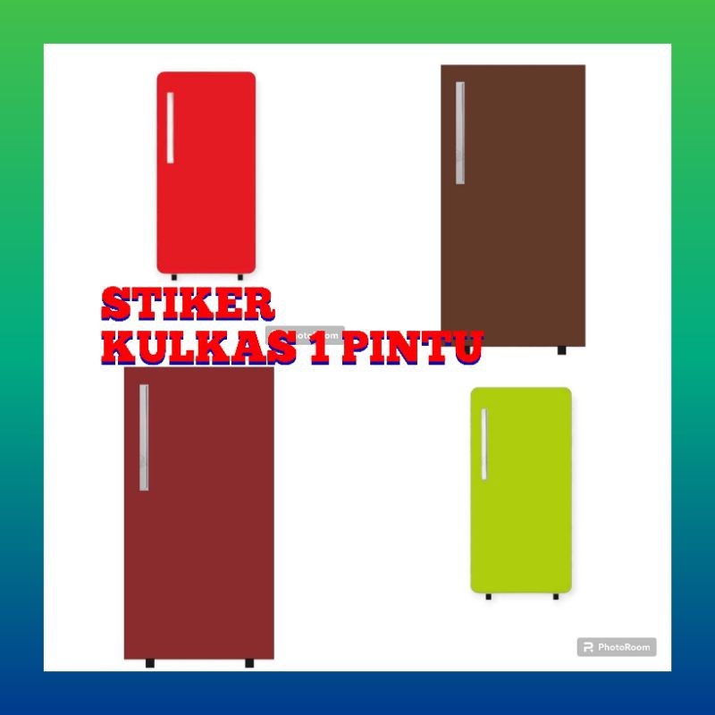 STIKER KULKAS 1 PINTU MOTIF POLOS