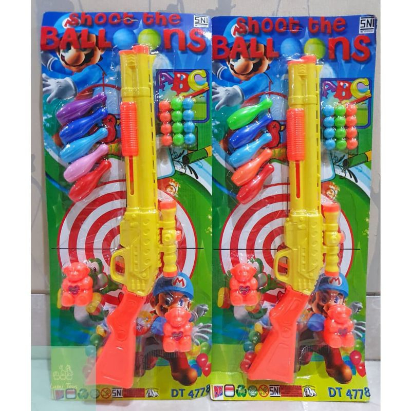 Mainan Tembak Laras Panjang Bowling // Shoot Gun // Shoot The Baloons DT 4778 + BUBBLEWRAP