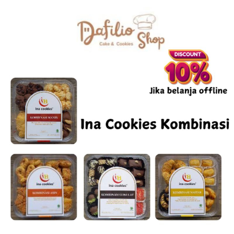 

Kue Kering Ina Cookies Kombinasi Nastar Coklat Manis Asin