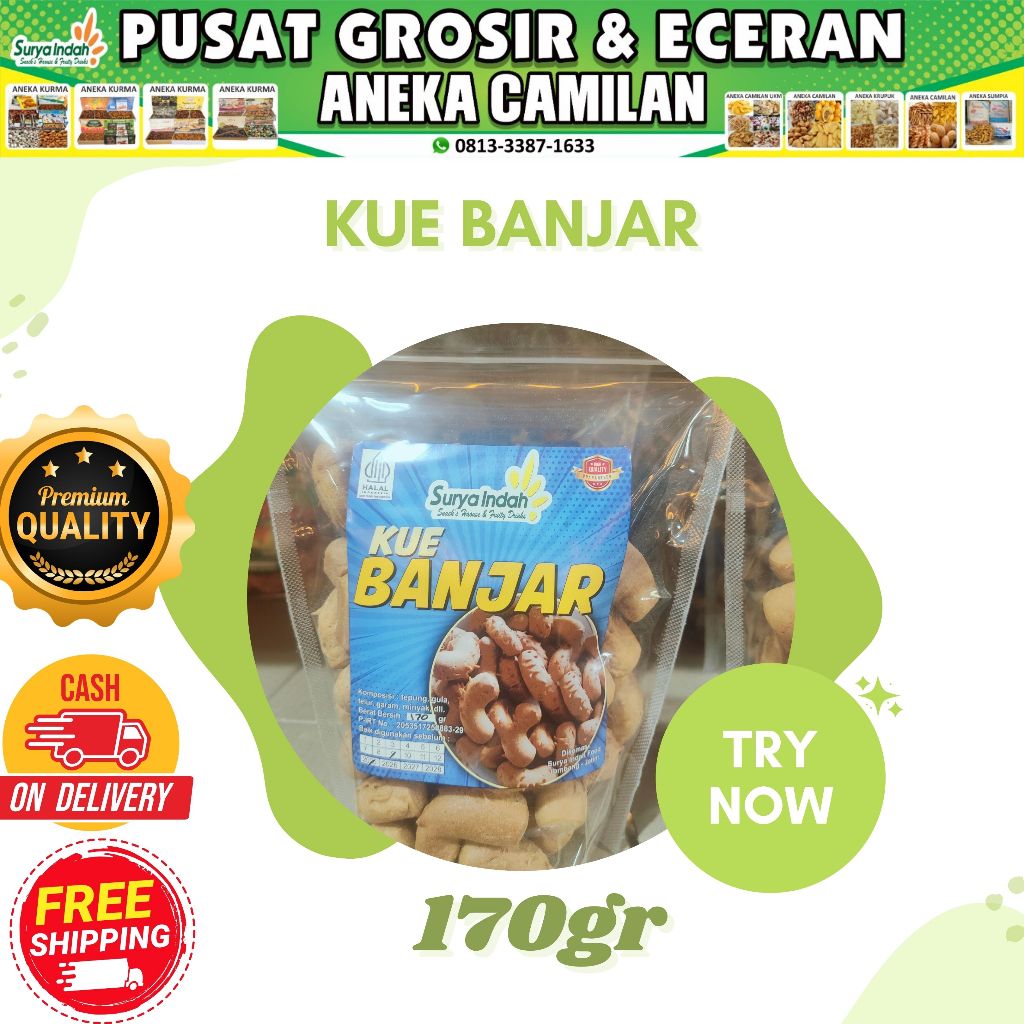 

Kue Banjar packing 170gr kwalitas premium Surya Indah Jombang