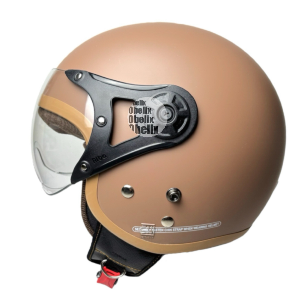 Helm Retro Hijab Dewasa Busa Coklat SNI