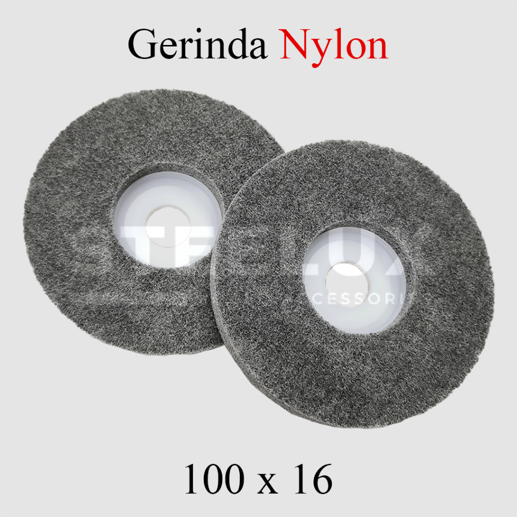 Mata Gerinda Sikat Nilon Nylon 100mm x 16mm Tangan Polish Asah Gosok 4 Inch 100x16mm  4" In Grinda P